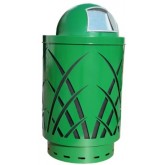 WITT Sawgrass Collection Outdoor Waste Receptacle with Dome Top - 40 Gallon, Green